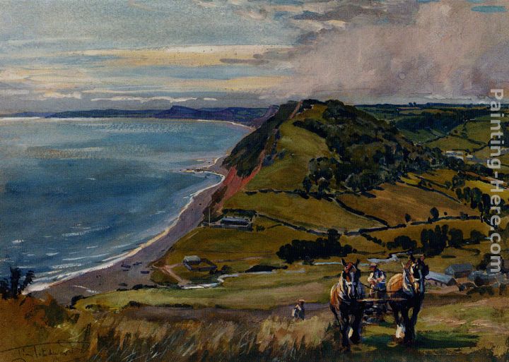 Along The Dorset Coast painting - Lionel Edwards Along The Dorset Coast art painting